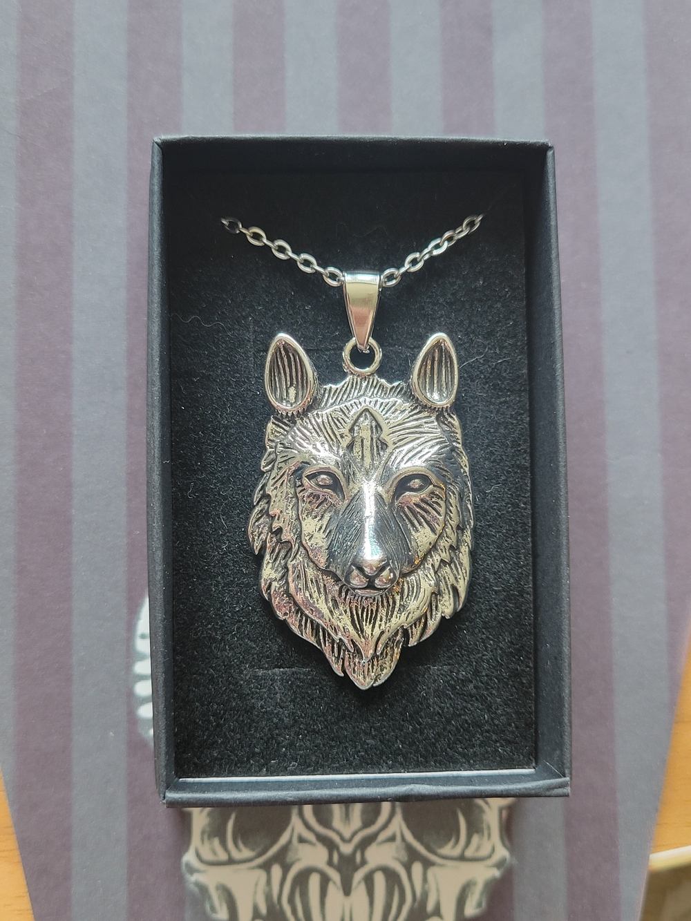 💀NEW💀Stainless Steel Wolf Head Pendant Necklace